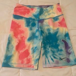 Nike tie dye biker shorts